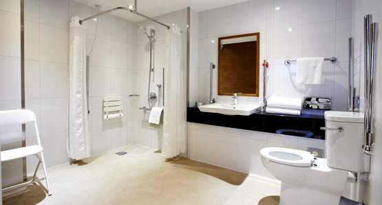 Wembley Hotel Accessible Bathroom